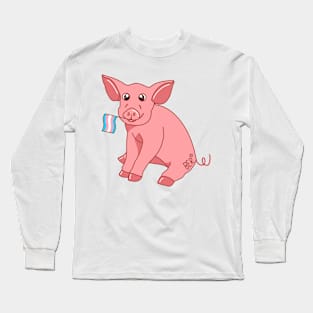 Pete The Transgender Pride Pig Long Sleeve T-Shirt